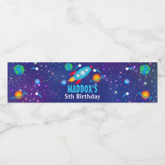 Ruimte Water Fles Etiketten Galaxy (Enkel label)