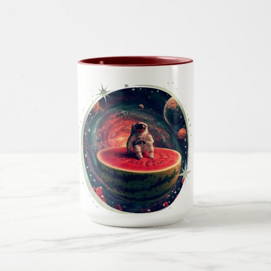 Ruimte Watermeloen Astronaut Mok (Midden)