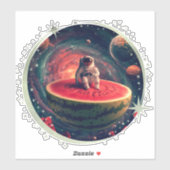 Ruimte Watermeloen Astronaut Sticker (Vel)