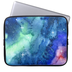 Ruimte-Waterverf Kunstlaptop Hoesje Laptop Sleeve