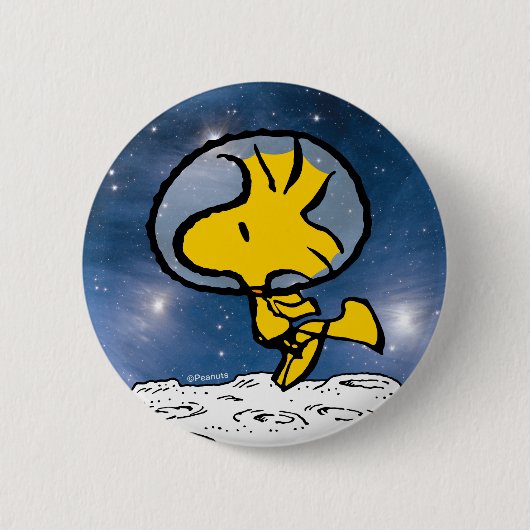 RUIMTE | Woodstock Astronaut Ronde Button 5,7 Cm (Voorkant)