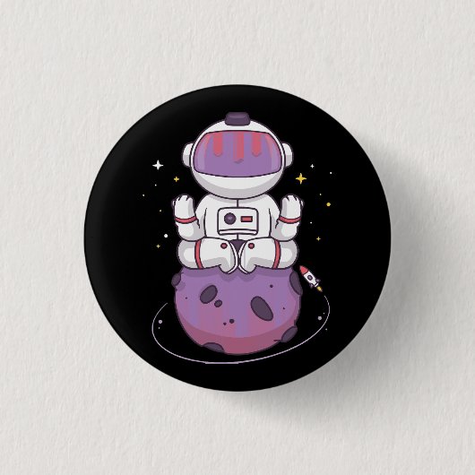 Ruimte Yoga  Ronde Button 3,2 Cm (Voorkant)