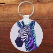 Ruimte Zebra Sleutelhanger (Voorkant)