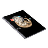 Ruimte-Zee Otter Astronaut Otter Notitieboek (Rechterzijde)