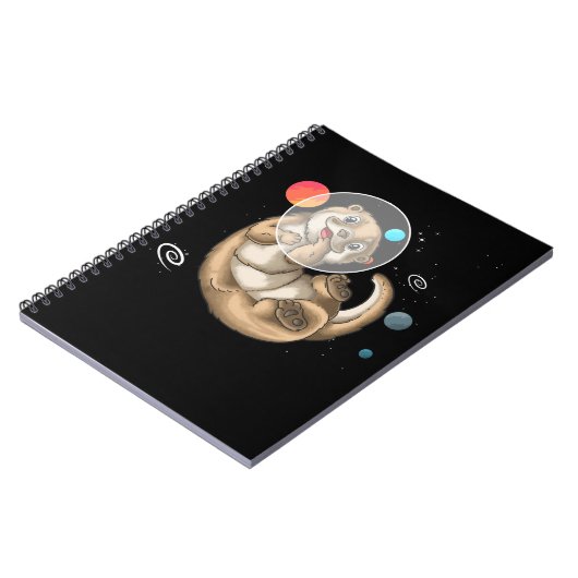 Ruimte-Zee Otter Astronaut Otter Notitieboek (Linkerzijde)