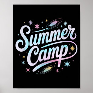 Ruimte Zomer Kamp Wiskunde STEM Host Buiten Person Poster