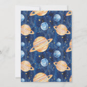 Ruimte zonnestelsel | BABY SHOWER WATERVERF Kaart (Achterkant)