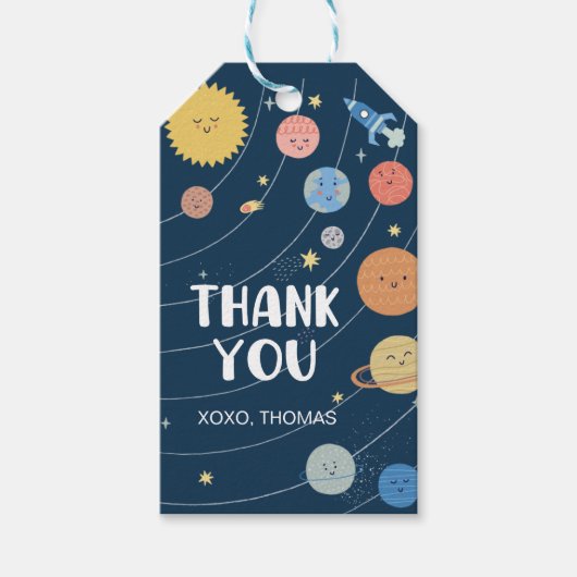 Ruimte · Zonnestelsel · Galaxy Thank You Label Cadeaulabel (Voorkant)