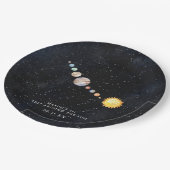 ruimte | Zonnestelsel Verjaardagsfeest Papieren Bordje (Gekanteld)