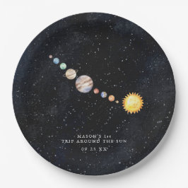 ruimte | Zonnestelsel Verjaardagsfeest Papieren Bordje