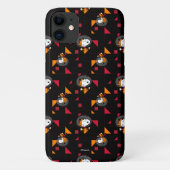 RUIMTE | Zwarte Snoopy Space Suit-patroon Case-Mate iPhone Case (Achterkant)