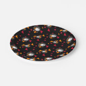 RUIMTE | Zwarte Snoopy Space Suit-patroon Papieren Bordje (Gekanteld)