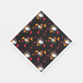 RUIMTE | Zwarte Snoopy Space Suit-patroon Servet (Hoek)