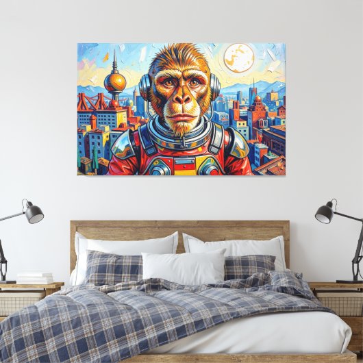 RUIMTEAAP-13 CANVAS AFDRUK (Insitu (Slaapkamer))