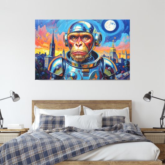 RUIMTEAAP-14 CANVAS AFDRUK (Insitu (Slaapkamer))