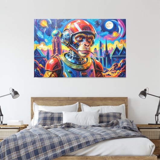 RUIMTEAAP-15 CANVAS AFDRUK (Insitu (Slaapkamer))