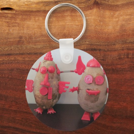 Ruimteaardappelen Sleutelhanger (Voorkant)