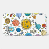 Ruimteachtergrond. Planten van het zonnestelsel. R Case-Mate iPhone Case (Achterkant (horizontaal))