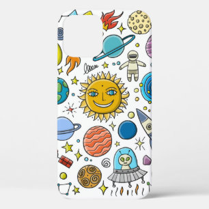 Ruimteachtergrond. Planten van het zonnestelsel. R Case-Mate iPhone Case