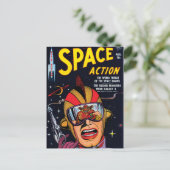 Ruimteactie #2  Sci Fi Comic Book Hoesje Briefkaart (Staand voorkant)