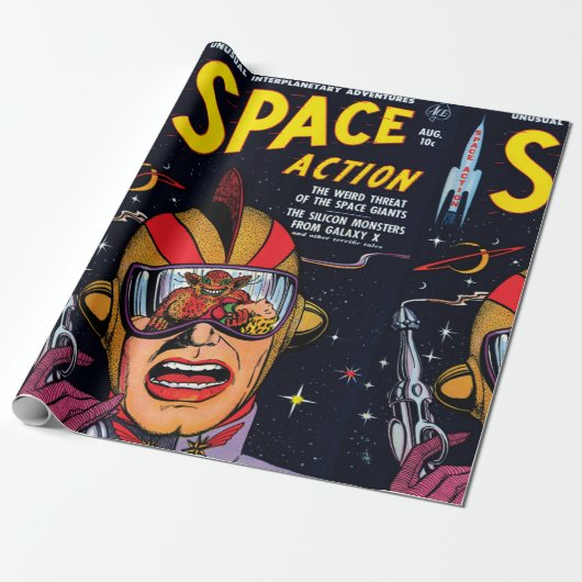 Ruimteactie #2  Sci Fi Comic Book Hoesje Cadeaupapier (Uitgerold)