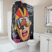 Ruimteactie #2  Sci Fi Comic Book Hoesje Douchegordijn (In situ)