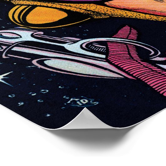Ruimteactie #2  Sci Fi Comic Book Hoesje Poster (Hoek)