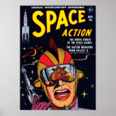 Ruimteactie #2  Sci Fi Comic Book Hoesje Poster (Voorkant)