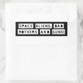 Ruimtealiens, slechte moeders en Pistolen! Sticker (Tas)