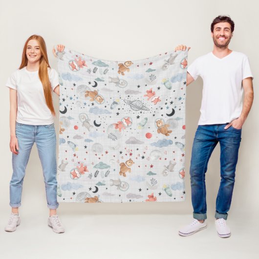 Ruimteanimatie - grijze textuur fleece deken (In situ)