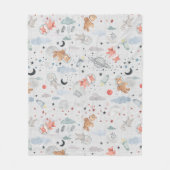 Ruimteanimatie - grijze textuur fleece deken (Voorkant)