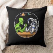 Ruimteastronaut Alien Arm Wrestling Funny Cosmic Kussen (Deken)