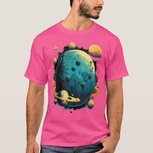 Ruimteastronaut Alien Raket Sterrenkunde Extratera T-shirt (Voorkant)