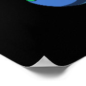 Ruimteastronaut Cosmic Bowling Planet Earth Poster (Hoek)