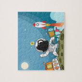 Ruimteastronaut Kinder puzzel, Kinder gepersonalis Legpuzzel (Verticaal)