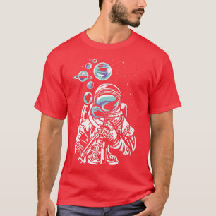Ruimteastronaut planetaire systemen ruimteastronom t-shirt