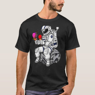 ruimteastronaut planeten ijs kosmische wetenschap t-shirt