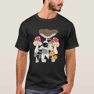 Ruimteastronaut Psychedelische paddenstoelen T-shirt