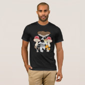 Ruimteastronaut Psychedelische paddenstoelen T-shirt (Voorkant volledig)