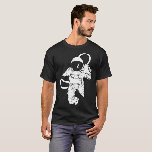  ruimteastronaut t-shirt (Voorkant volledig)