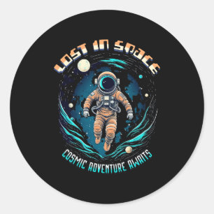 Ruimteastronaut - Verloren in de ruimte Ronde Sticker