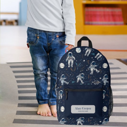 Ruimteastronauten Sterren & Planeten Kinderen Bedrukte Rugzak