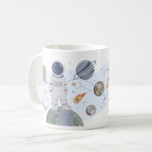 Ruimteastronautenplaneten Koffiemok (Voorkant links)