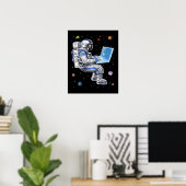 Ruimteastronautenprogrammeur Poster (Thuiskantoor)