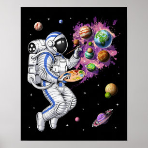 Ruimteastronautenschilder Poster