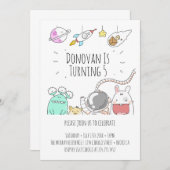 ruimteastronouts illustratie verjaardagskaart invi kaart (Voorkant / Achterkant)