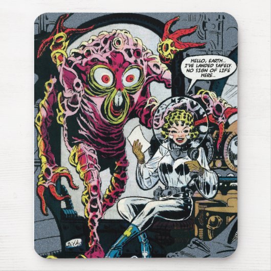 Ruimteavonturen #12 Funny 50s Retro Sci Fi Comic Muismat (Voorkant)