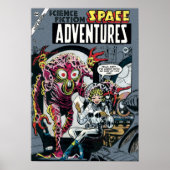 Ruimteavonturen #12 Funny 50s Retro Sci Fi Comic Poster (Voorkant)