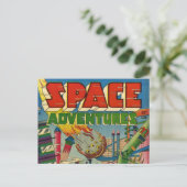 Ruimteavonturiers Comic Book Briefkaart (Staand voorkant)