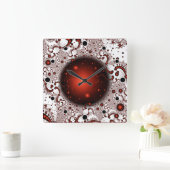 Ruimteavontuur Fantasy Fractal Art Vierkante Klok (Huis)